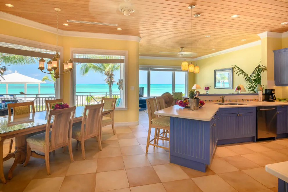 Beachfront villa kitchen